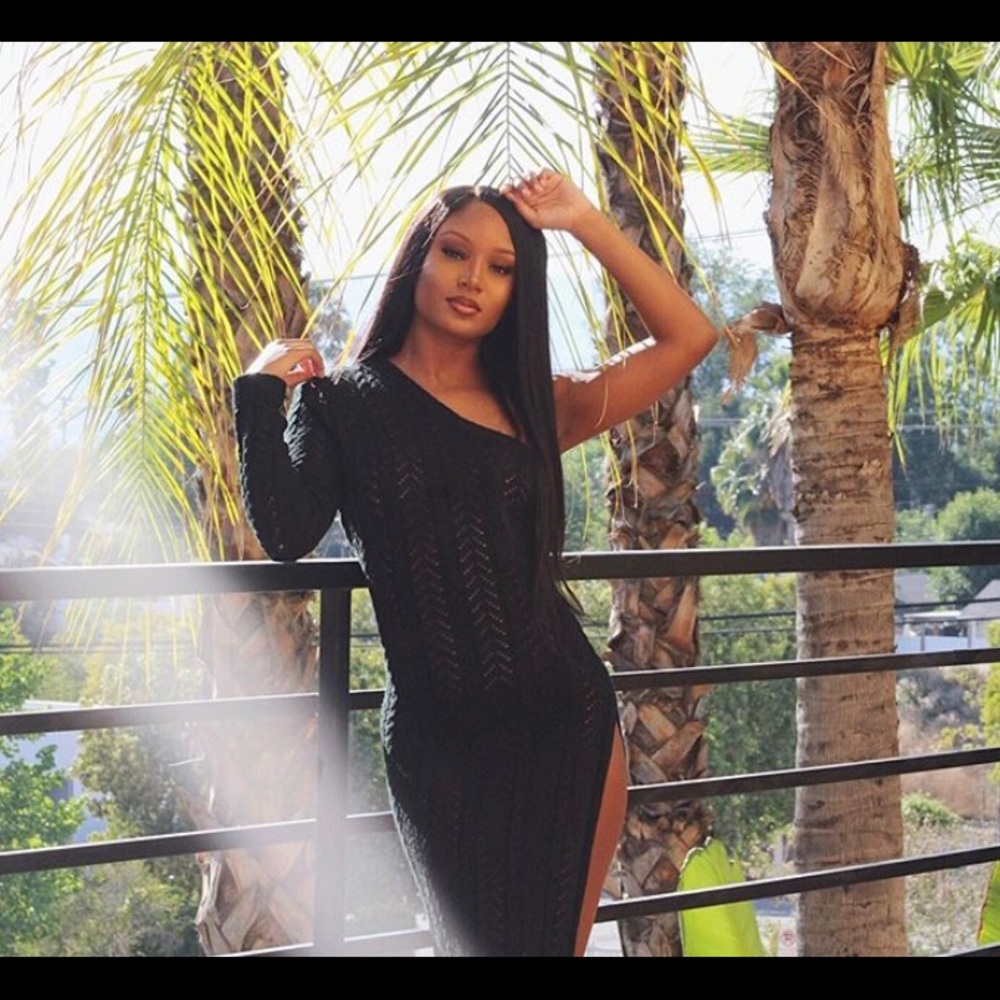 Black Crochet Cover Up
